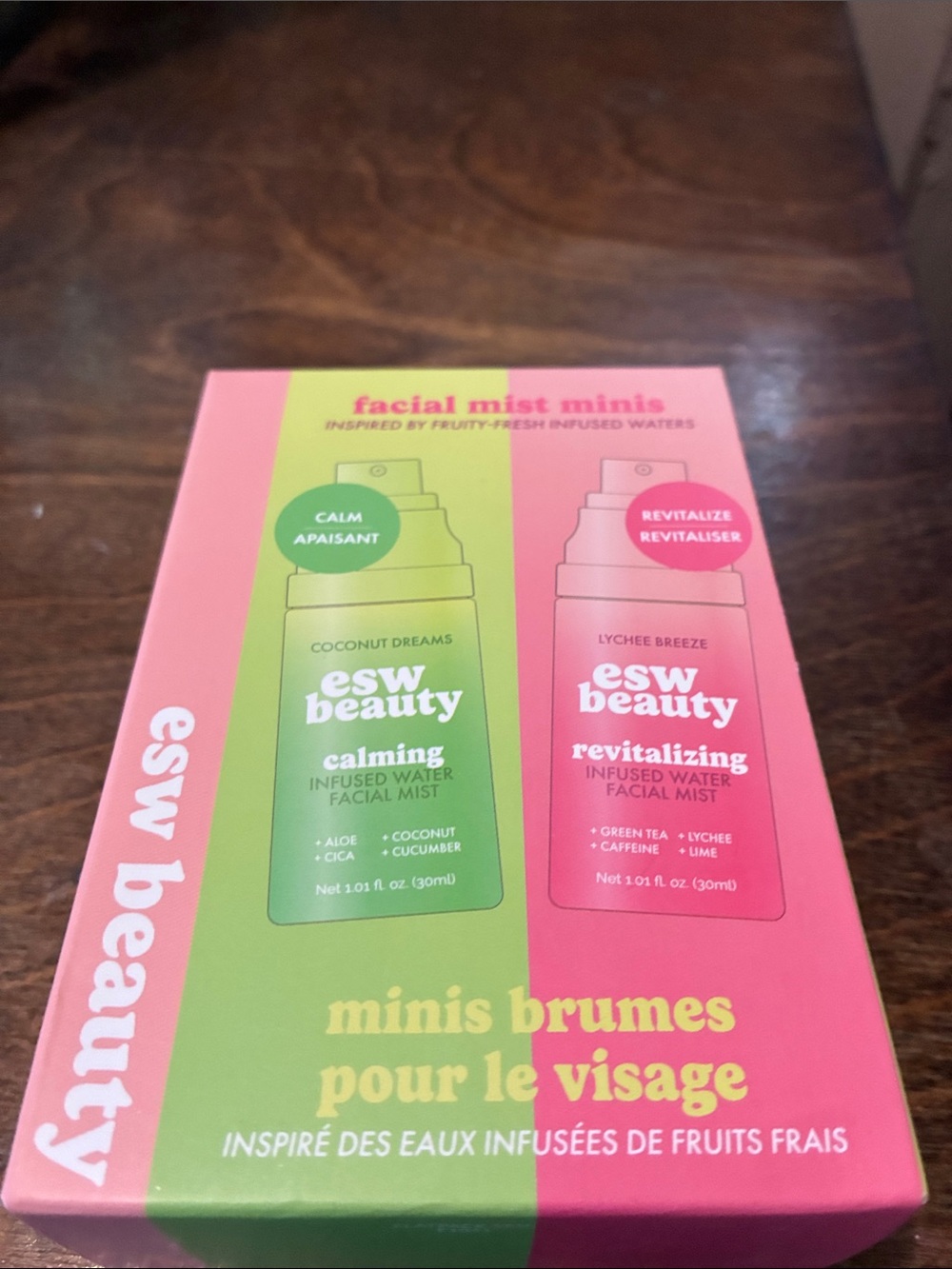 Facial Mist Minis Set – Pink & Green Calming + Revitalizing Toners